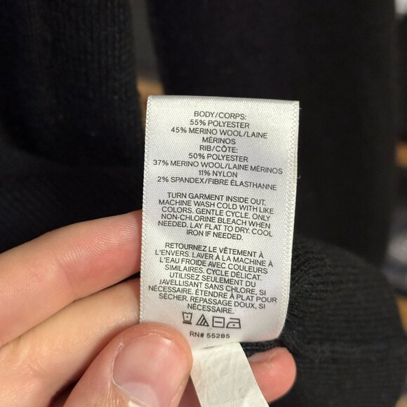 Express Men's black merino wool turtleneck XS - Picture 3 of 3